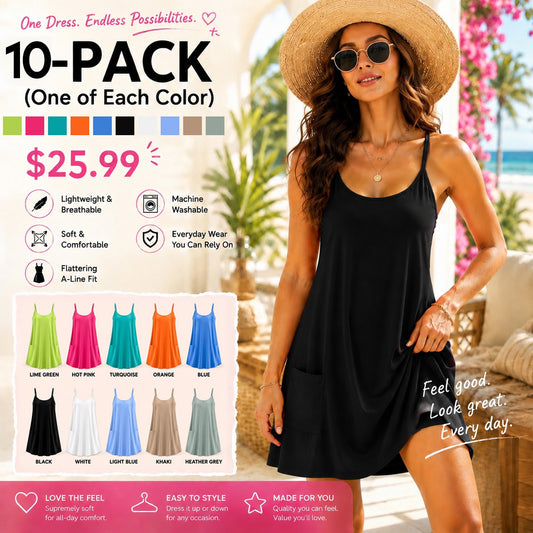 Special Sale❤️Womens Summer Sleeveless Mini Dress V Neck Spaghetti
